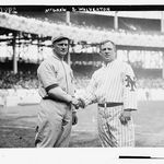Harry Wolverton, left, manager of the New York Highlanders, with John McGraw, manager of the New York Giants at the Polo Grounds in 1912.
